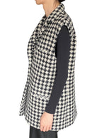 Rochas Black Houndstooth Tweed Vest - 44 / US 8