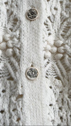 Chanel 22C Ivory Chunky Knit Cashmere Cardigan - FR38