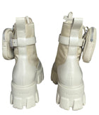 Prada Beige Monolith Re-Nylon Ankle Boots - 37