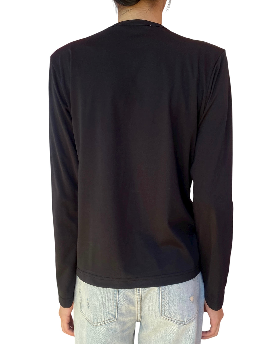 Comme Des Garçons Black Ruffle Panel Long Sleeve - L / US 10