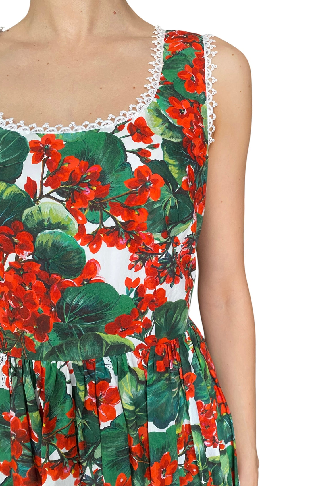 Dolce & Gabbana Red Portofino Floral Printed Mini Cocktail Dress - 44 / US 8