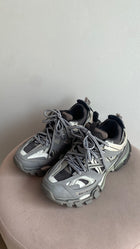 Balenciaga Grey and White Combo Track Sneakers - 36