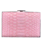 Chanel Pink Python CC Box Clutch Bag