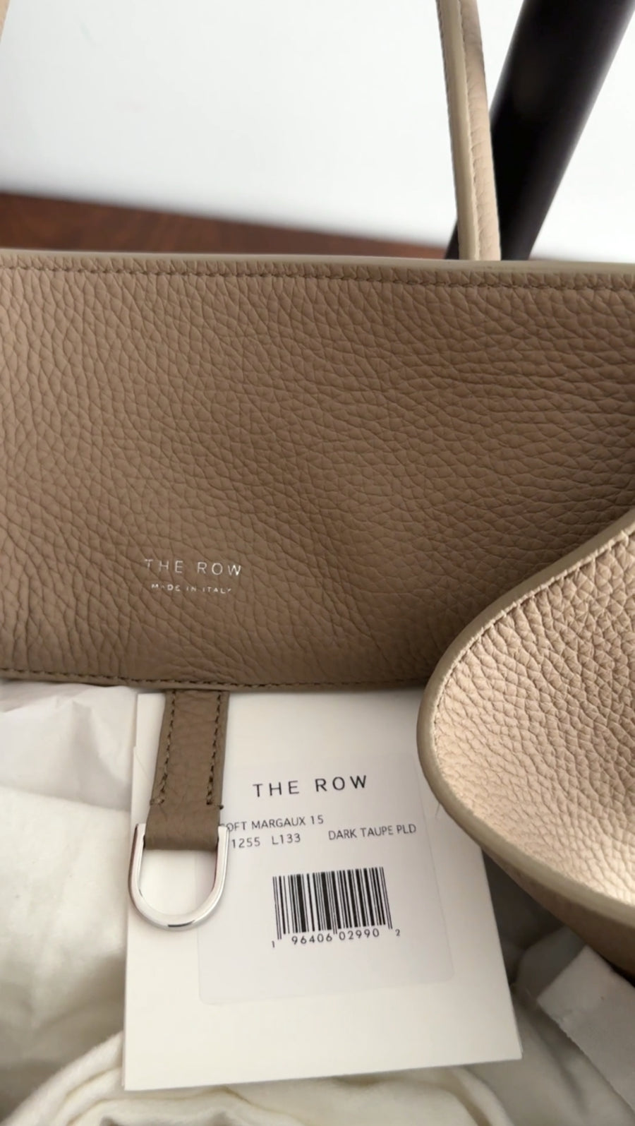 The Row Light Beige Soft Margaux 15 Tote Bag