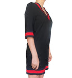 Gucci Black Web Accent V-Neck Mini Dress - S