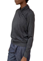 Hermes Navy Cashmere Wrap Knit Sweater - 42 / US 6
