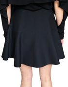 Valentino Black Wool & Silk Flared Mini Skirt - IT 38 / US 4