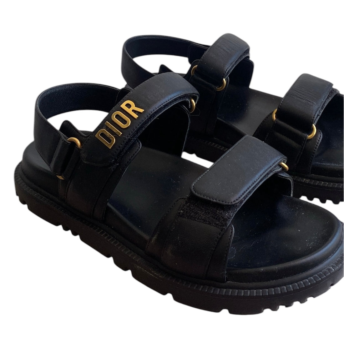 Dior Black Dioract Sandals