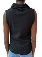 Maison Margiela Black Vintage Double Layered Wool Vest - S