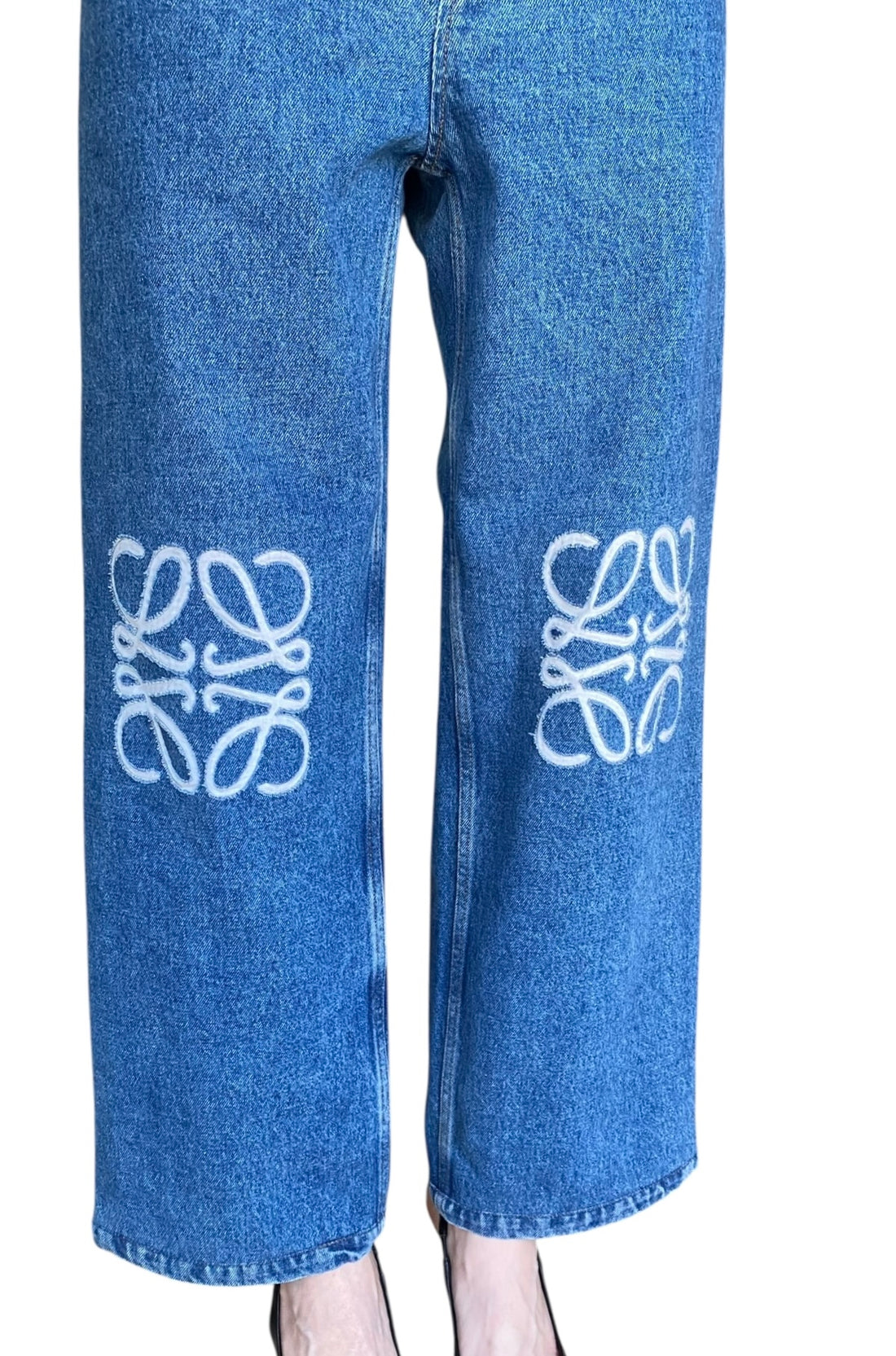 Loewe Blue Anagram Baggy Denim - 36 / US 4