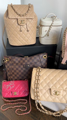 Chanel Beige Caviar Leather Urban Spirit Backpack GHW