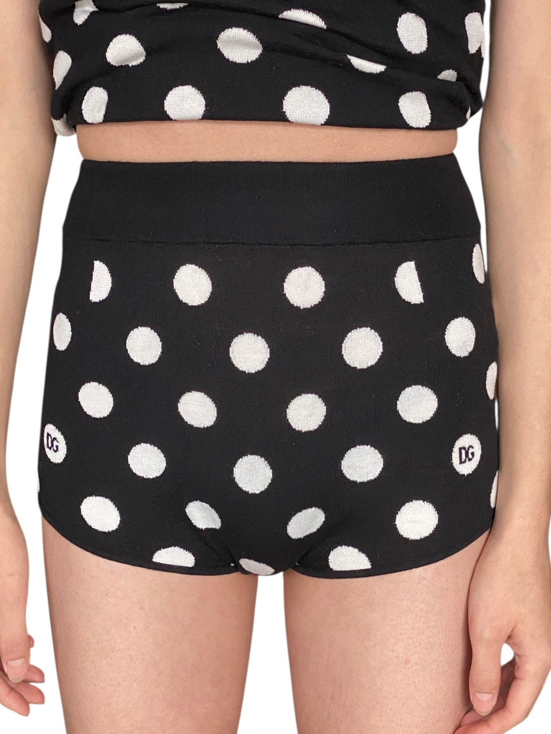 Dolce & Gabbana Black Polka-Dot 3pc Cardigan Set - 42 / US 6