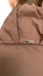 Herno Brown Long Nylon Windbreaker Coat - 42 / US 6-8