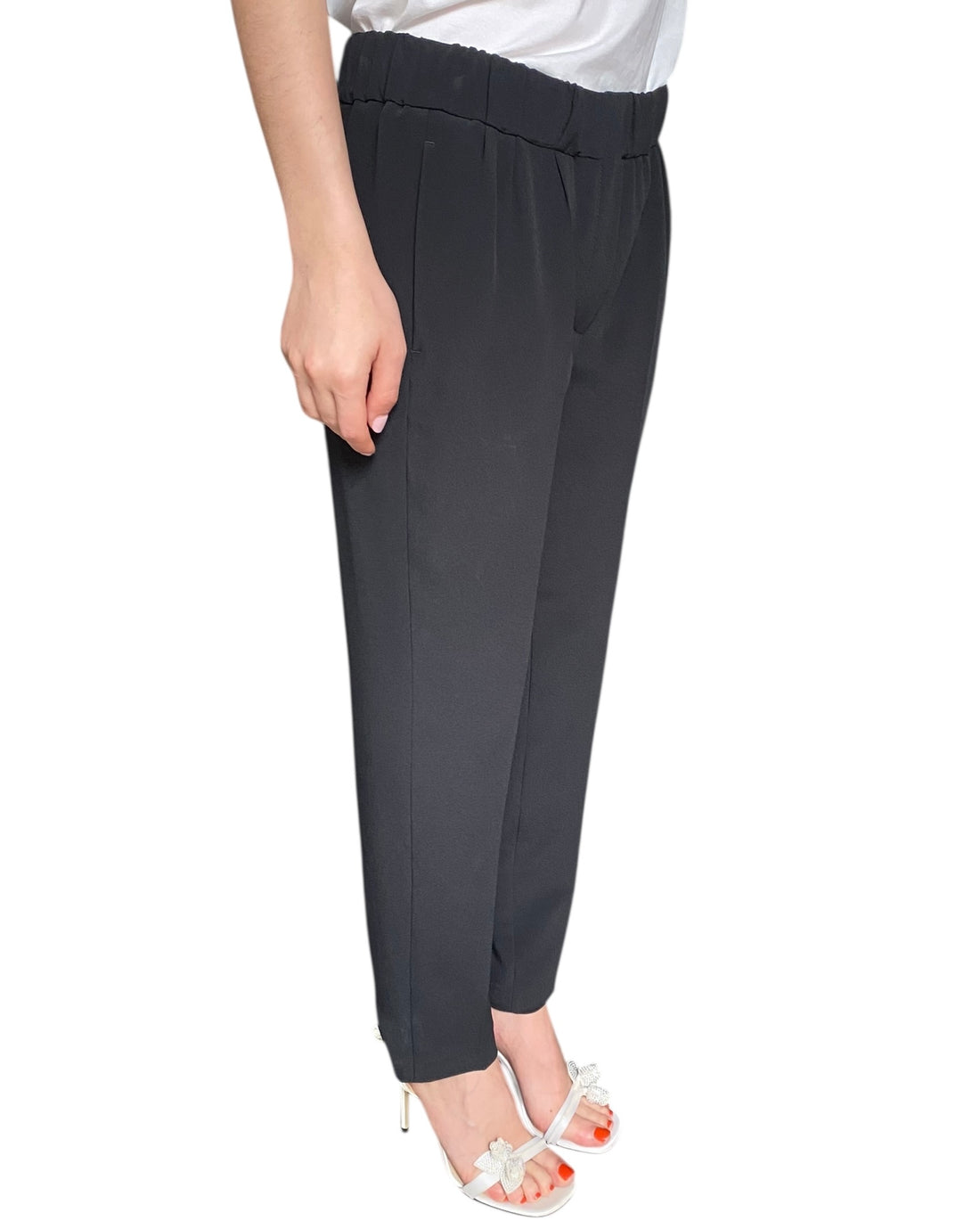 Brunello Cucinelli Black Silk Blend Tailored Jogger Trousers - IT 44 / US 8