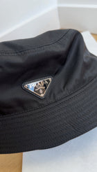 Prada Black Re Nylon Bucket Hat - M
