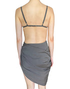 Jacquemus Taupe La Robe Saudade Strappy High Cut Dress - 34 / US 0-2