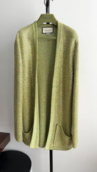 Gucci Green Knit Heavily Glass Beaded Cardigan Sweater - M (6/8)