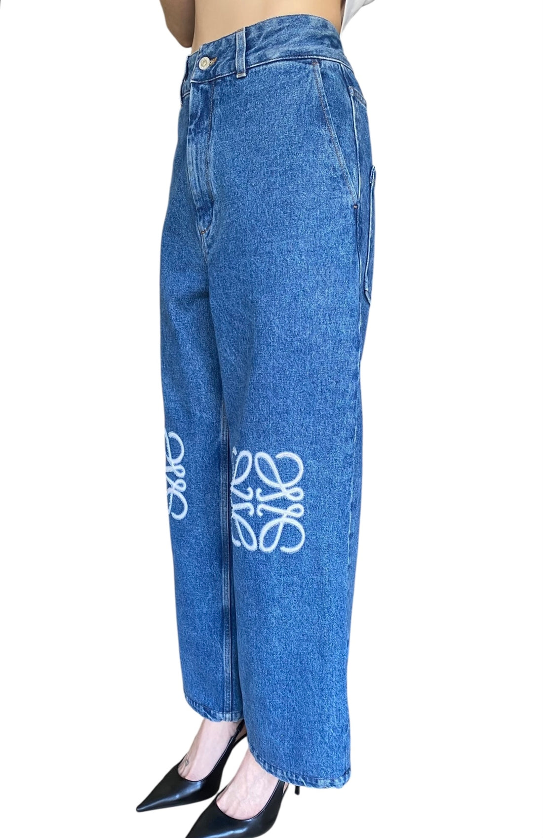 Loewe Blue Anagram Baggy Denim - 36 / US 4