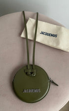Jacquemus Khaki Green Leather Le Pitchou Mini Bag
