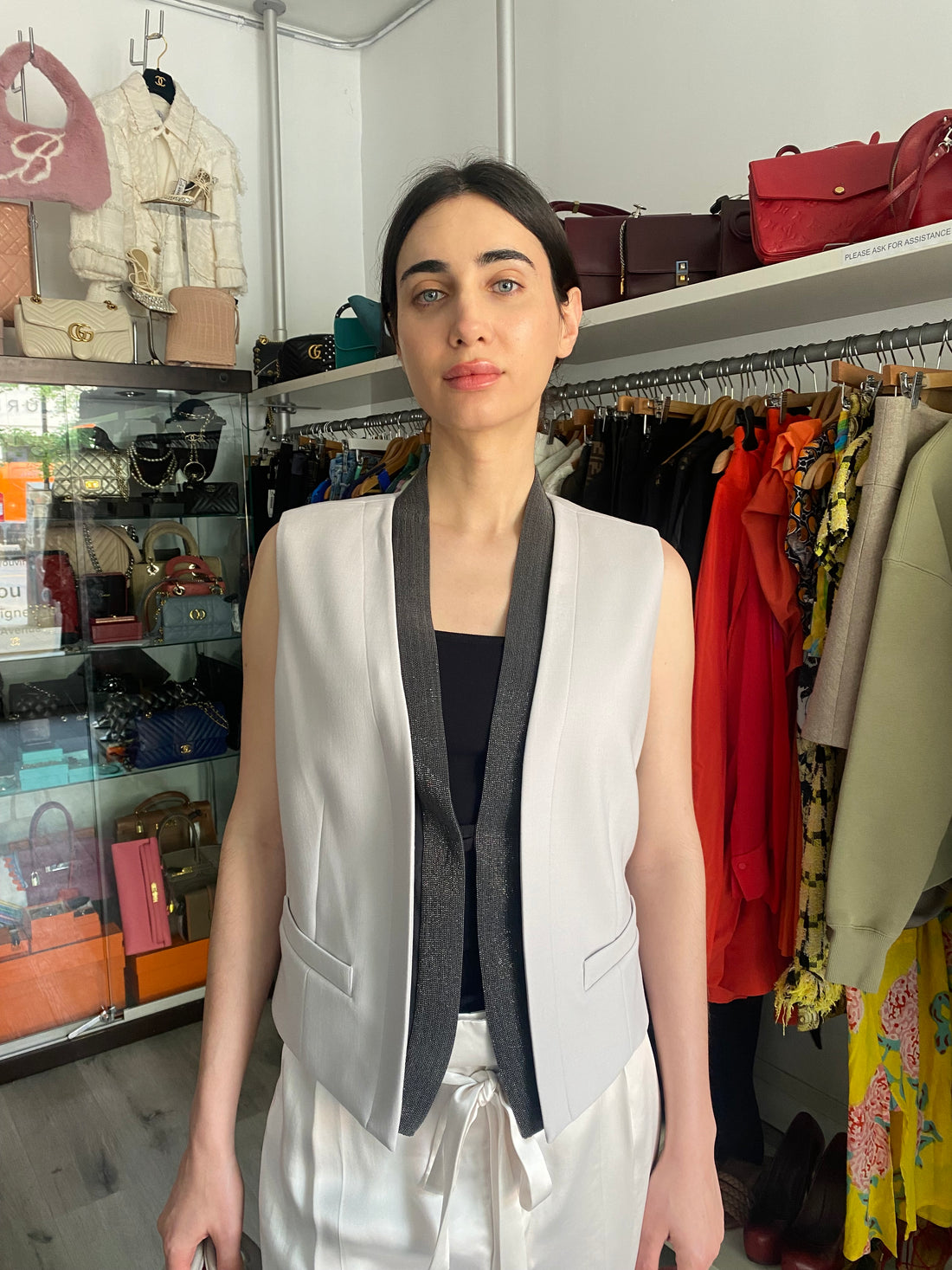 Brunello Cucinelli Ivory Monilli Vest - IT 44 / US 8