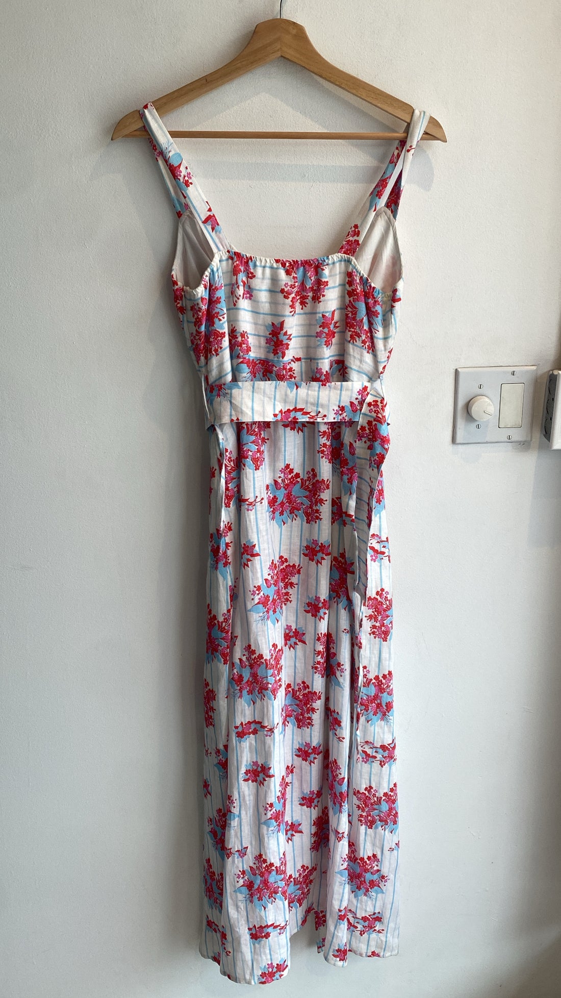 Gul Hurgel Floral Print Linen Maxi Dress - L