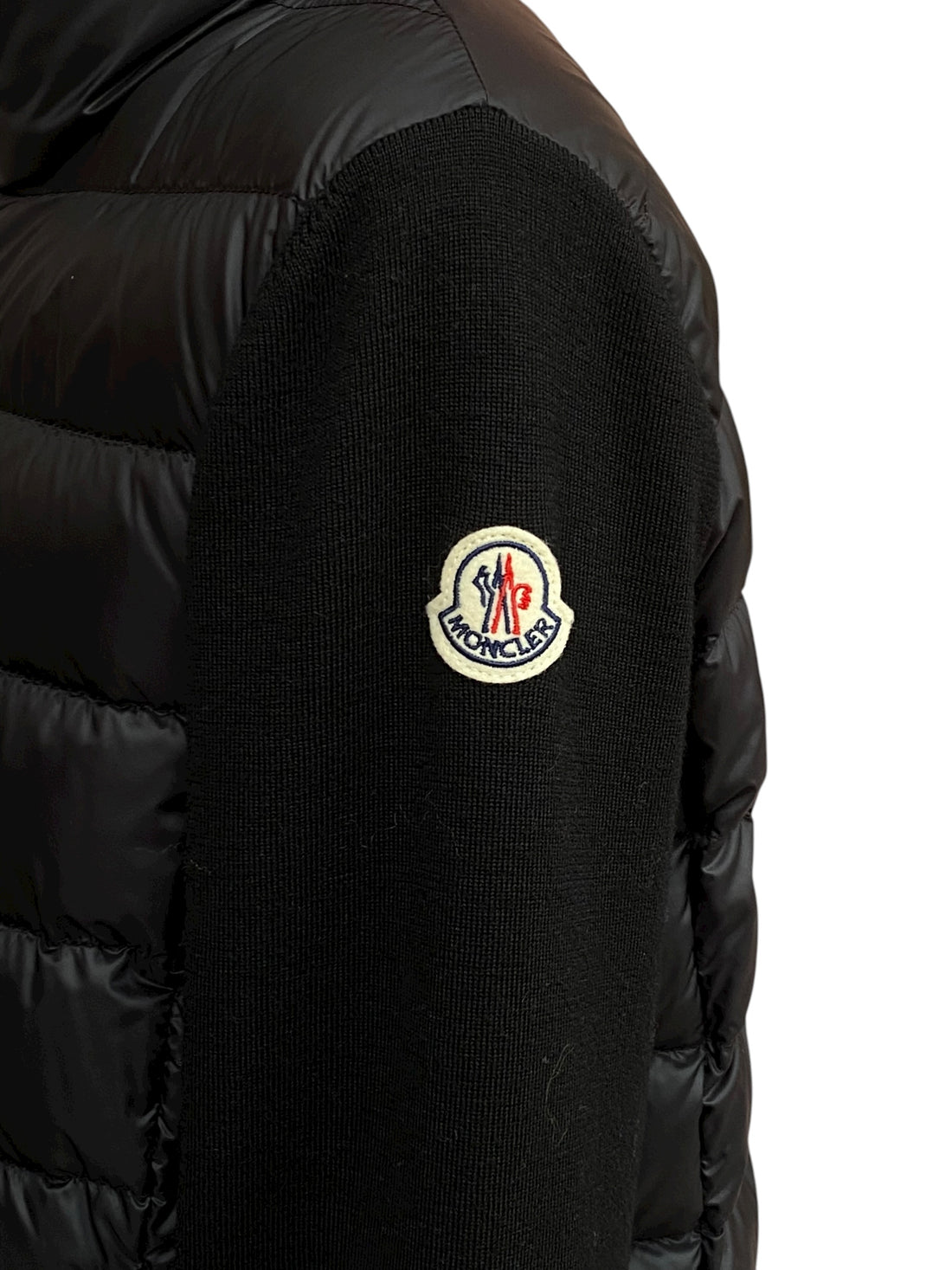 Moncler Black Tricot Padded Cardigan - M / US 6-8