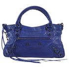 Balenciaga Blue SS2010 Arena Lambskin Leather The First City Bag