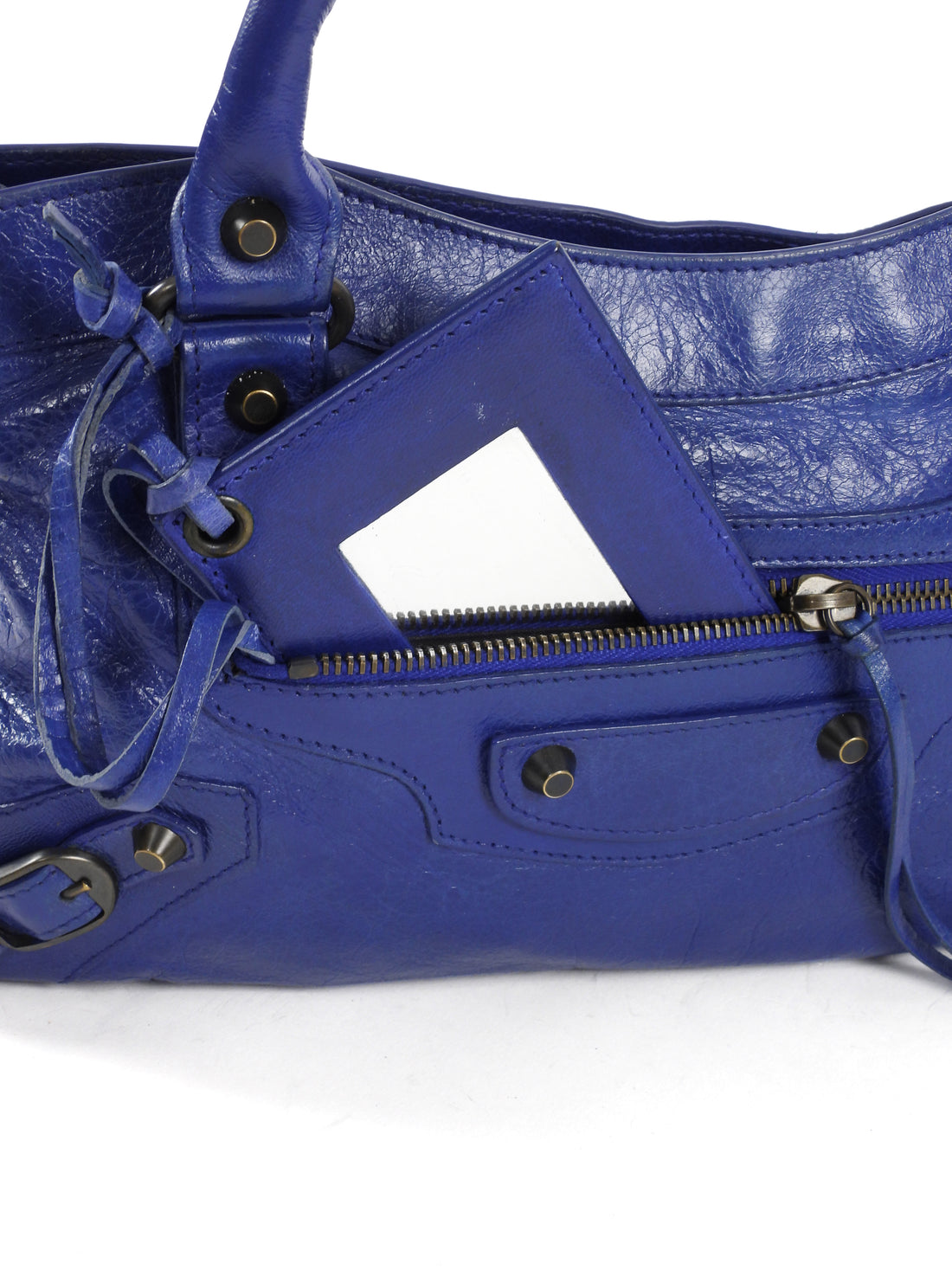 Balenciaga Blue SS2010 Arena Lambskin Leather The First City Bag