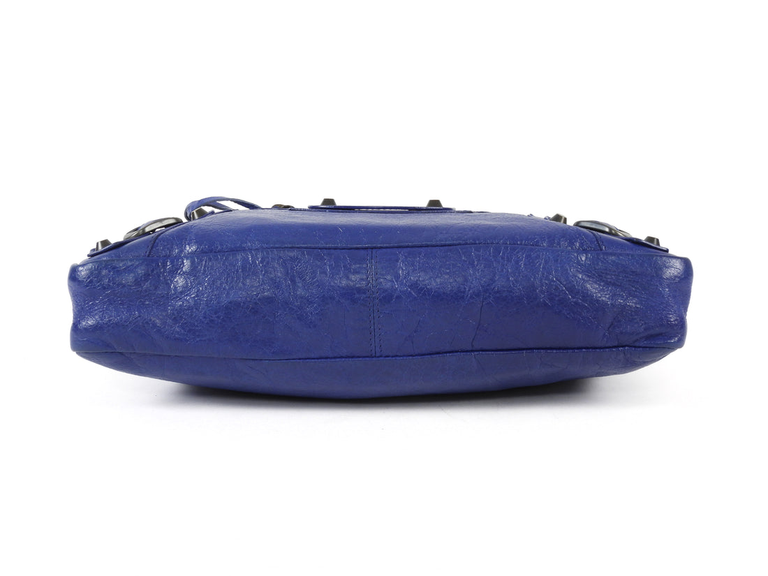 Balenciaga Blue SS2010 Arena Lambskin Leather The First City Bag