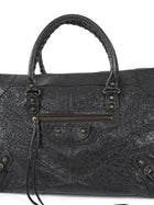 Balenciaga Black AW2014 Arena Lambskin Leather City Large Work Bag