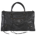 Balenciaga Black AW2014 Arena Lambskin Leather City Large Work Bag