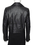 Balenciaga Black Leather Moto Jacket - 38