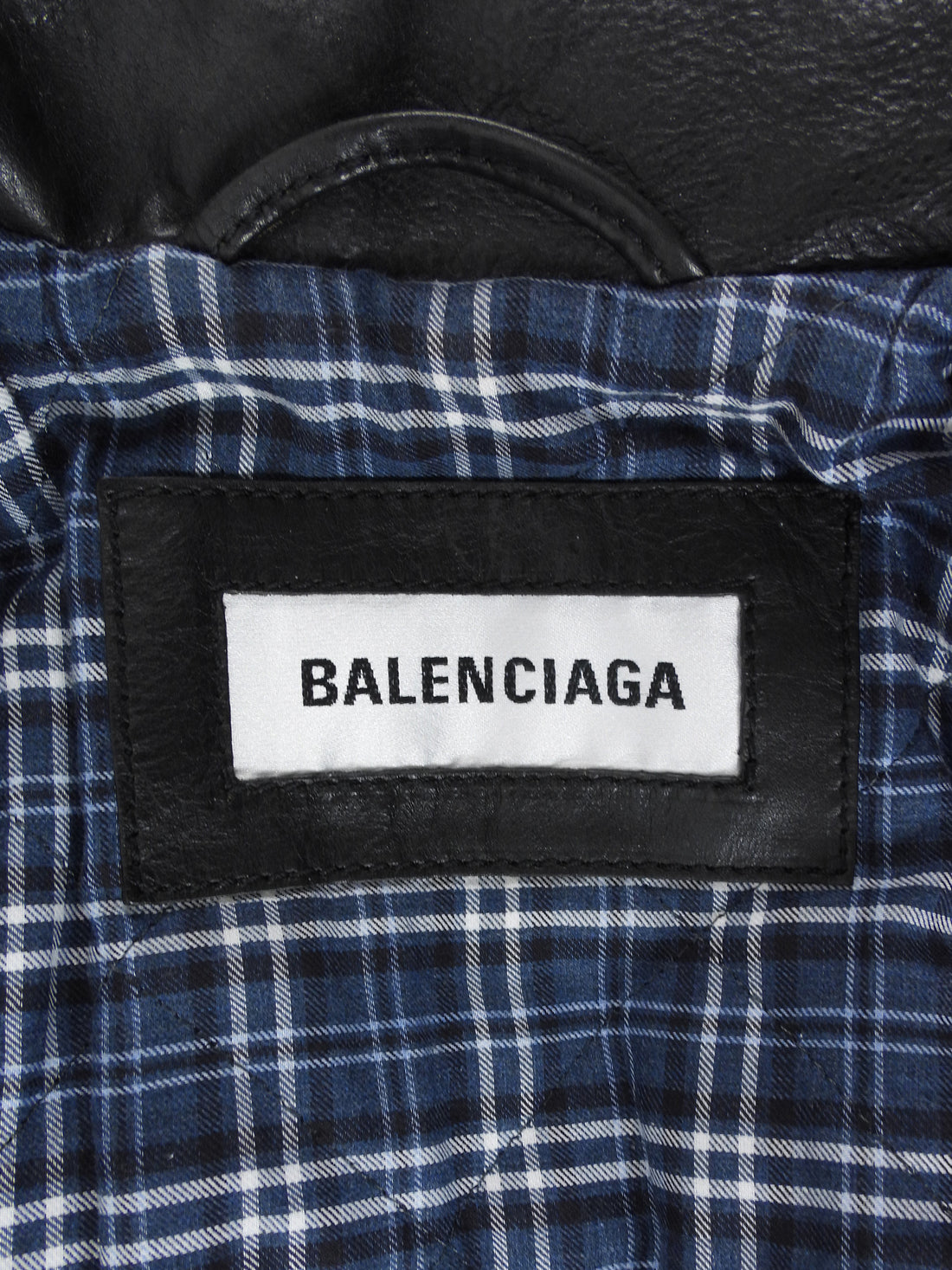 Balenciaga Black Leather Moto Jacket - 38