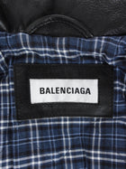 Balenciaga Black Leather Moto Jacket - 38