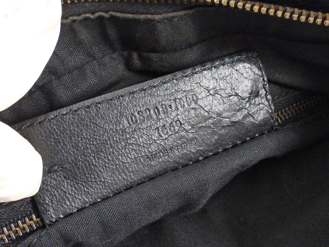 Balenciaga Black Leather Classic Moto City First Bag