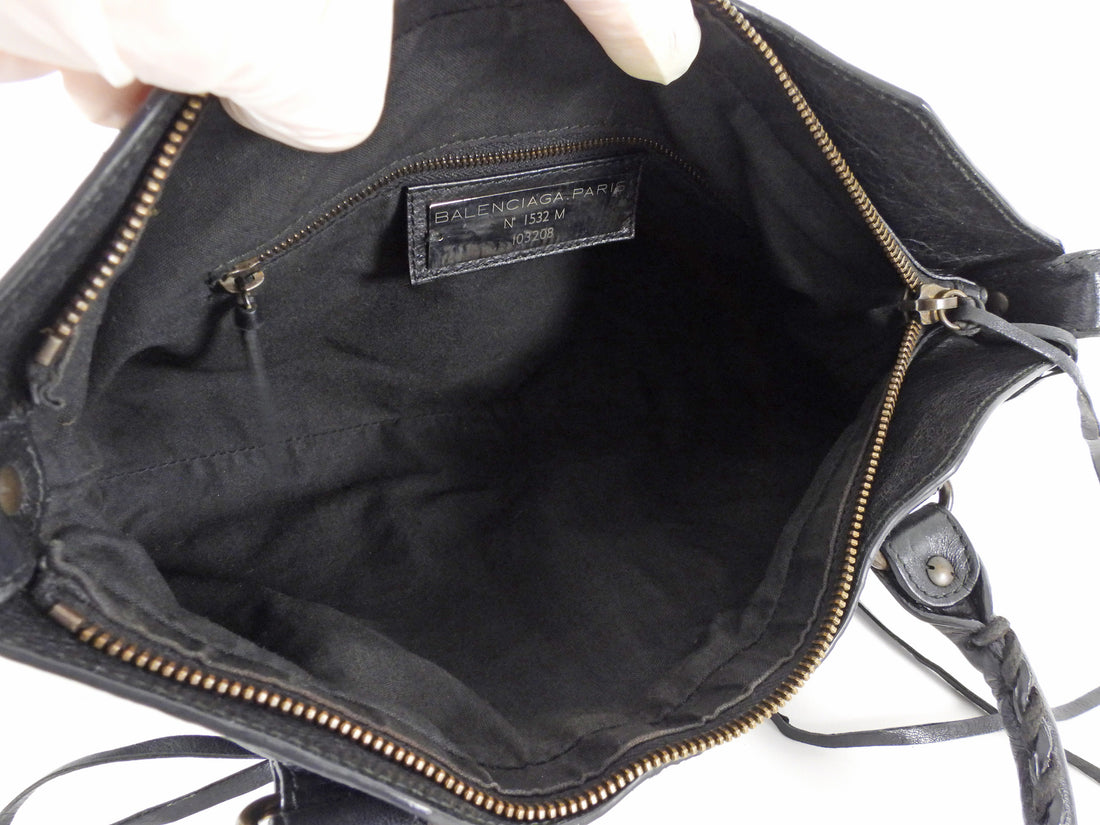 Balenciaga Black Leather Classic Moto City First Bag
