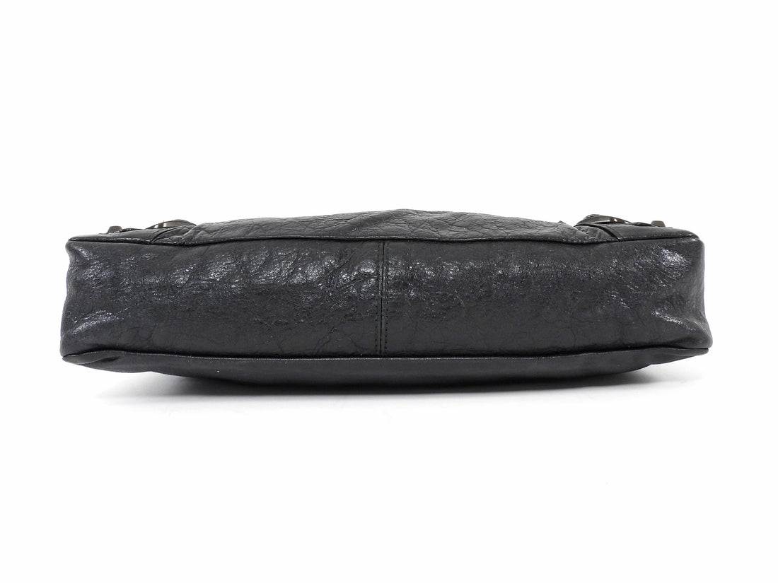 Balenciaga Black Leather Classic Moto City First Bag