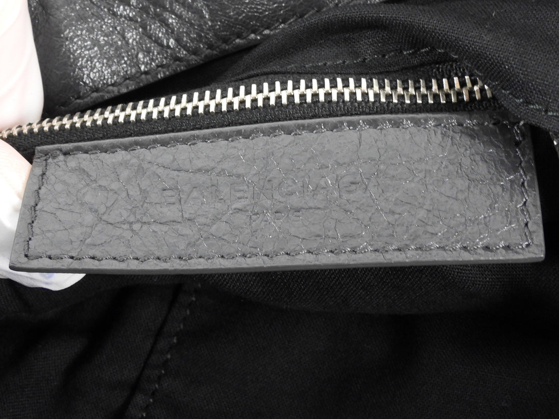 Balenciaga Dark Grey AW2009 Arena Lambskin Leather Large Weekender Duffle Bag