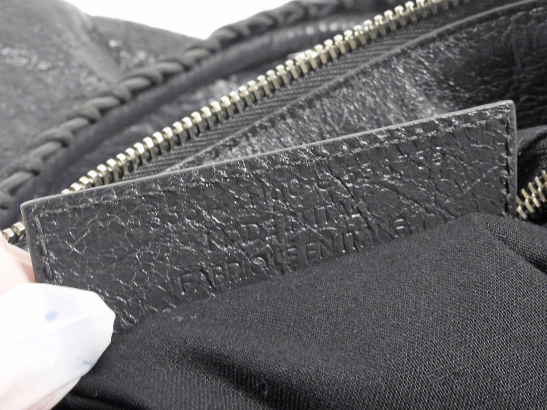 Balenciaga Dark Grey AW2009 Arena Lambskin Leather Large Weekender Duffle Bag
