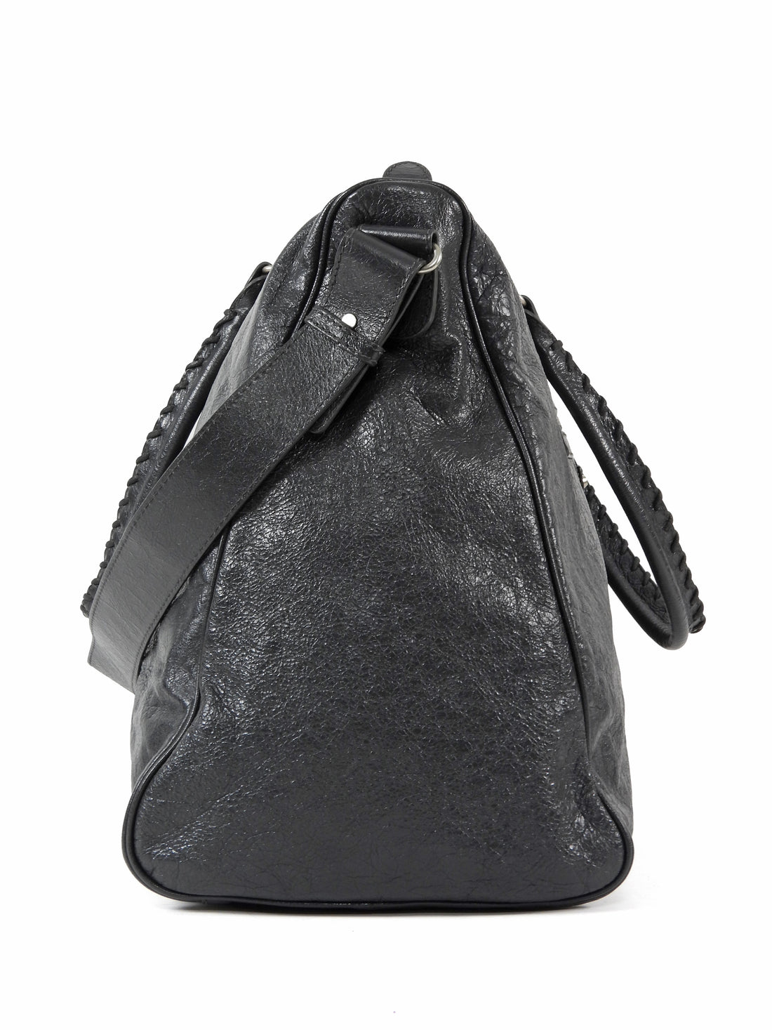 Balenciaga Dark Grey AW2009 Arena Lambskin Leather Large Weekender Duffle Bag