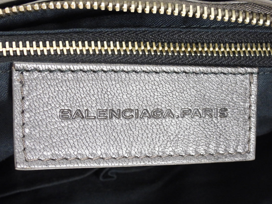 Balenciaga Brown Pewter SS2013 Dark Brown Pewter City The First Bag