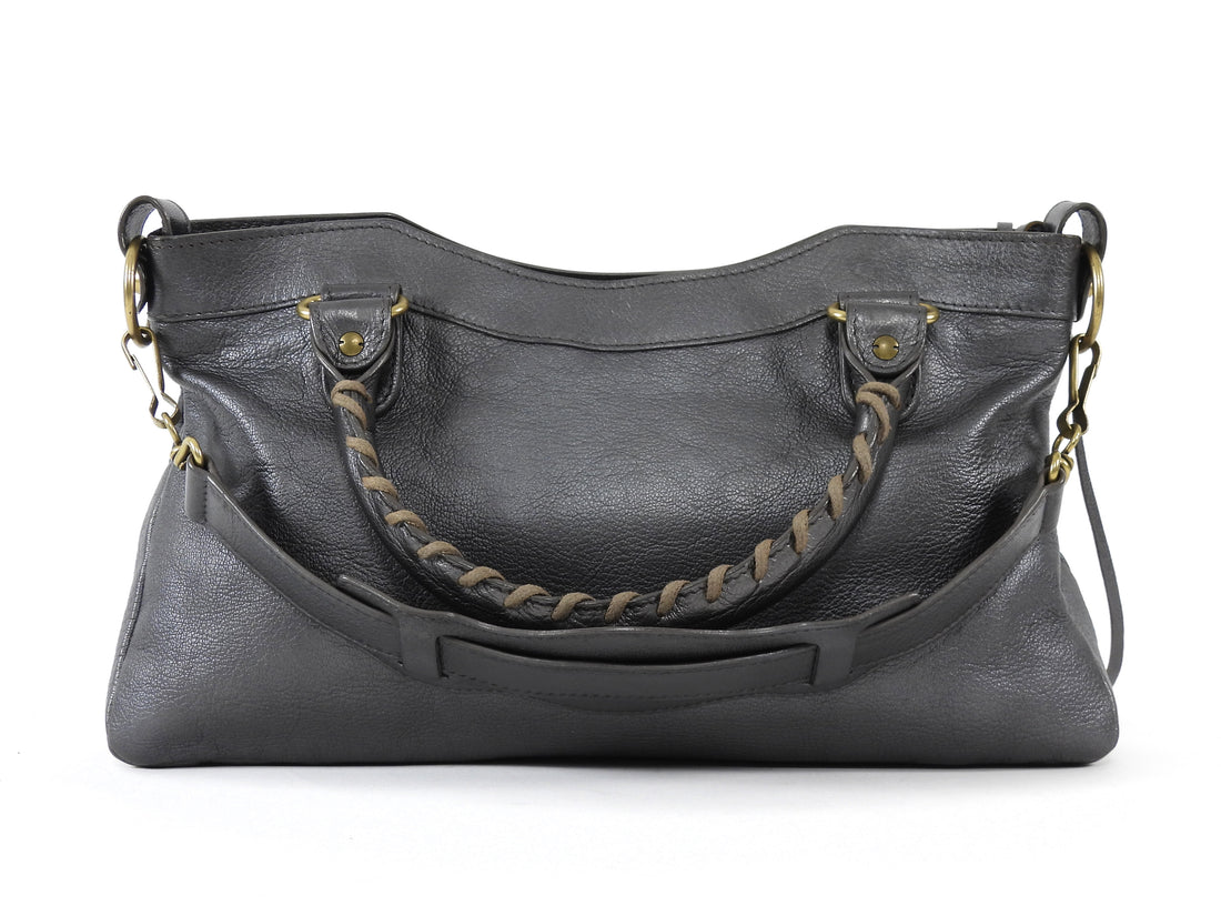 Balenciaga Brown Pewter SS2013 Dark Brown Pewter City The First Bag