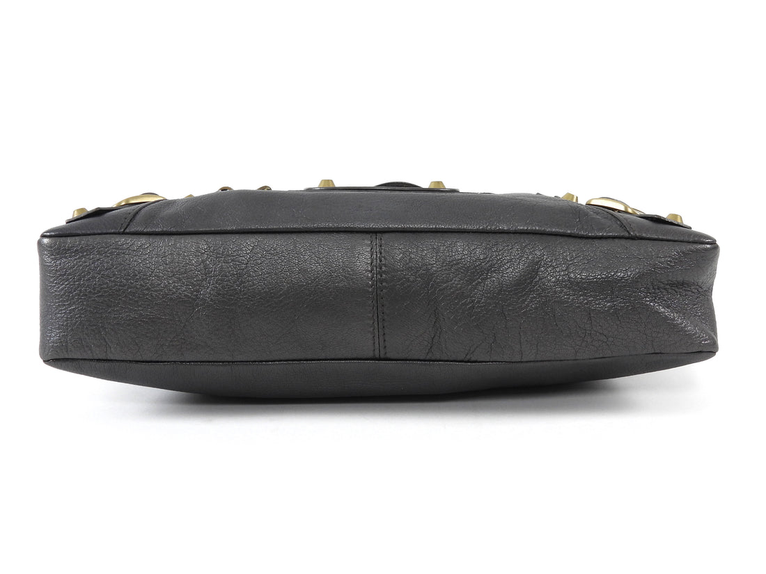 Balenciaga Brown Pewter SS2013 Dark Brown Pewter City The First Bag