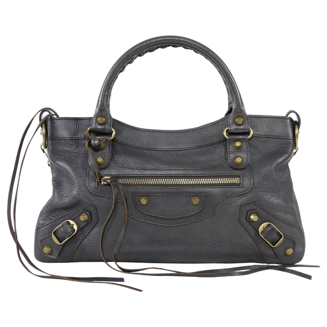 Balenciaga Brown Pewter SS2013 Dark Brown Pewter City The First Bag
