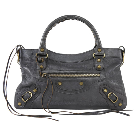 Balenciaga Brown Pewter SS2013 Dark Brown Pewter City The First Bag