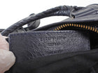 Balenciaga Dark Navy Blue Arena Lambskin Leather The First City Bag