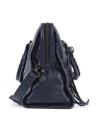 Balenciaga Midnight Navy AW2015 Arena Lambskin Leather Medium Classic City Moto Bag Medium