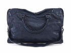 Balenciaga Midnight Navy AW2015 Arena Lambskin Leather Medium Classic City Moto Bag Medium