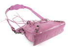 Balenciaga Pink Rose Berlingot Leather Classic Moto City Bag