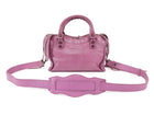 Balenciaga Pink Rose Berlingot Leather Classic Moto City Bag